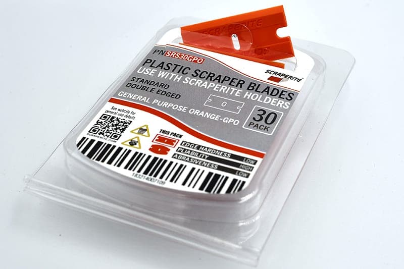 Scraperite SRS30GPO standard rectangle replacement blades, 30 pack.