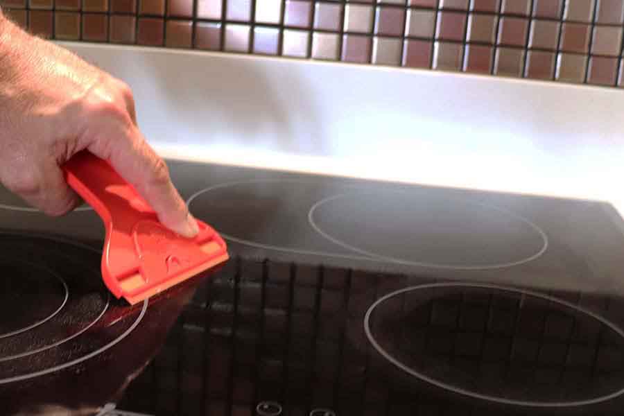 Using Scraperite plastic razor blades on stovetops