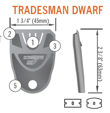 Scraperite safety scraper holder longer handle for increased