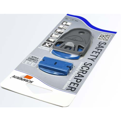 SRTD33MBL – Scraperite  Plastic blades combo pack Medium Blue with Dwarf holder