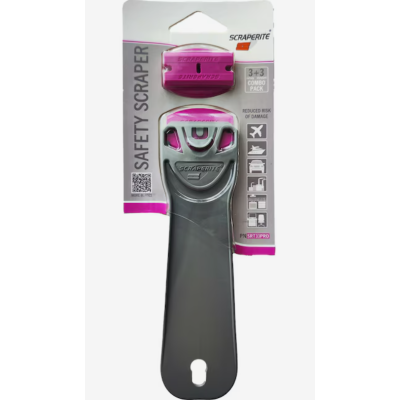 SRT33PRO - Scraperite Plastic blades combo pack PRO Magenta with holder