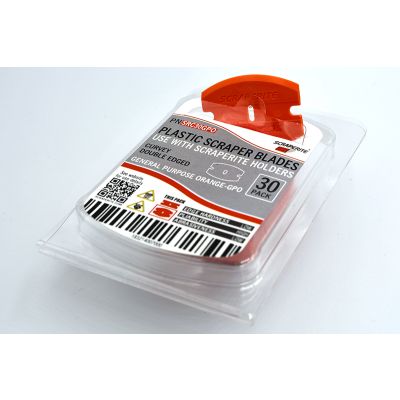 SRC30GPO - Scraperite Plastic razor blade General Purpose Orange curved replacement 30 pack