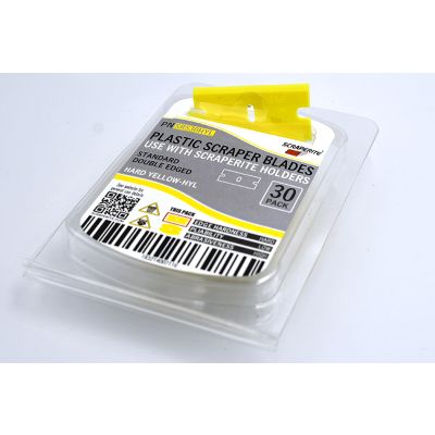 SRS30HYL - Scraperite Hard Yellow standard rectangle replacement 30 pack