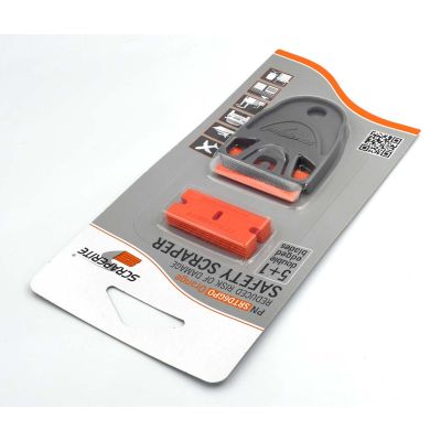 SRTD6GPO - Scraperite Plastic razor blade General Purpose Orange replacement 6 pack and Dwarf holder