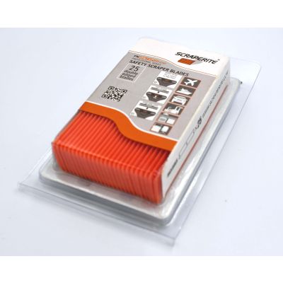 Plastic razor blade General Purpose Orange wide replacement 25 pack Scraperite SRW25GPO
