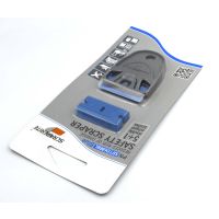 SRTD6MBL - Scraperite Plastic razor blade Medium Blue replacement 6 pack and Dwarf holder