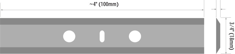 10 centimeter wide rectangle blade