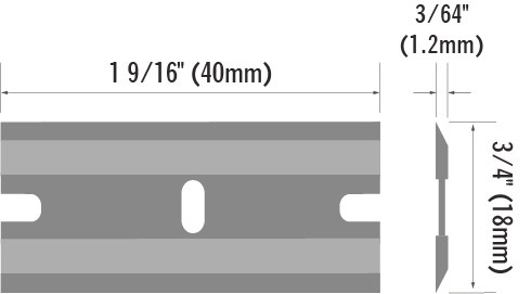 Standard rectangle blade with right-angle corners